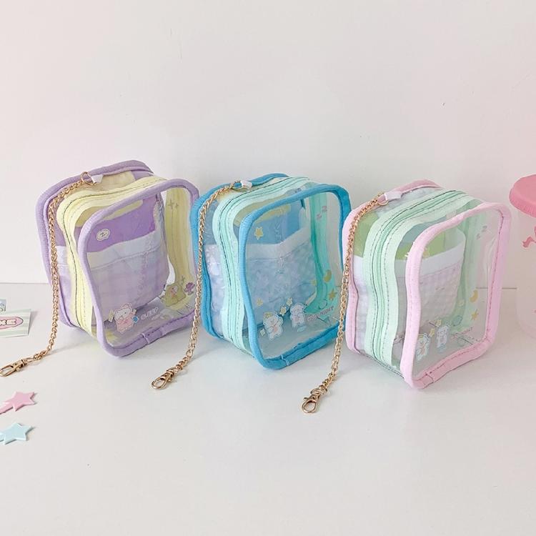 Colorful Cartoon PVC Clear Storage Bag Scratch Resistant Easy Organizer Display Holder For School Supplies Accessories