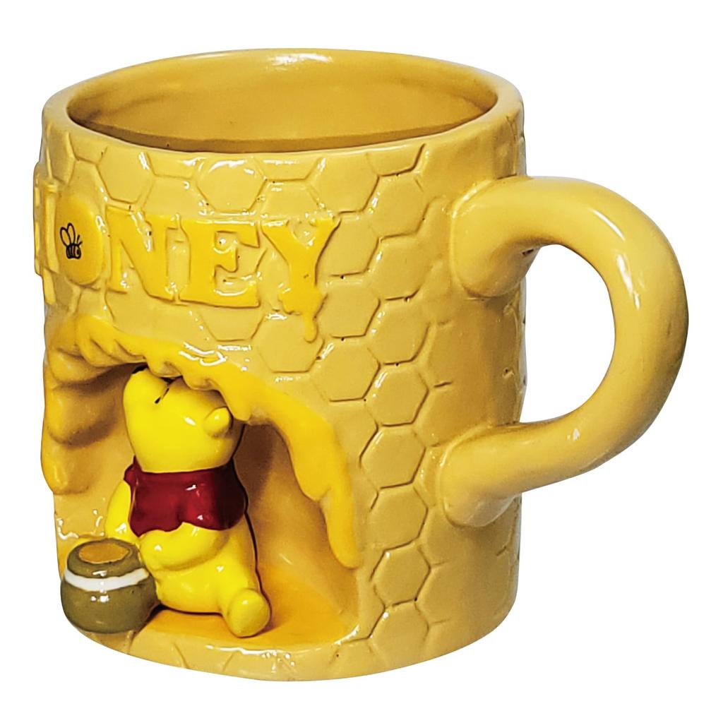 Disney the Beehive Diameter 11 X Winnie the Pooh Birthday San4529 "Winnie Pooh" Mug, Approx. 260ml, 9cm, Brown, Tableware, Merchandise, Gift,