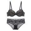 Womens Lace Push-Up Bra Set With Underwire Thin Molded Cup 3/4 Coverage Comfortable Breathable Small Bust