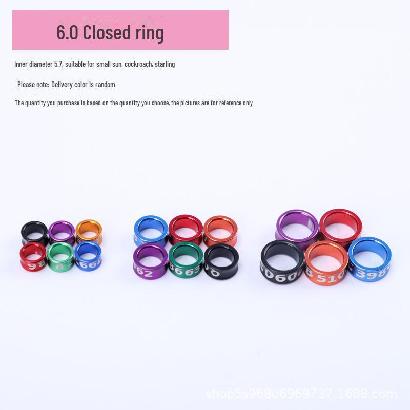 

Закрытое кольцо для ног из гальванического сплава для птенцов волнистых попугайчиков и корелл - идентификационная полоса для птиц