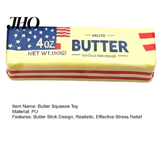Soft Foam Stress Toy Butter Stick Slow-Rising Squeeze PU Fidget Realistic Focus Improvement Reliever Portable Decompression Gadget for Kids