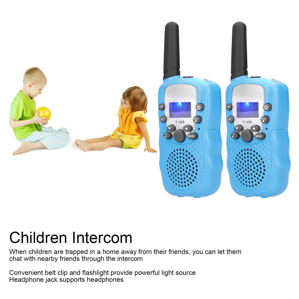Children   Handheld Two Way Radio Transceiver LCD Kids Intercom Toy(2 Pieces )