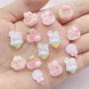 20Pcs New Cute Resin Cartoon Rabbits, Ice Cream, Lollipops  Flat Back Ornament Jewelry Making Manicure Hairwear