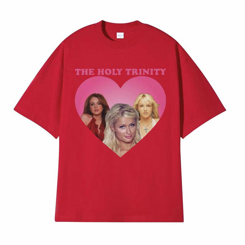 The Holy Trinity Britney Spears and Lindsay Lohan TShirt Men Women Clothing Fashion Tshirts Harajuku Retro 100 Cotton T Shirt S