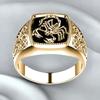 Luxury Best-selling Men's Ring, Pattern Personalized Electroplated Scorpion Ring, Epoxy Black Ring Hand Jewelry