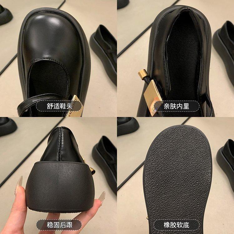 [Youshilai] Round Head Shallow Mouth Platform Loafers Women's Summer 2025 New Muffin Casual Versatile Single Shoes