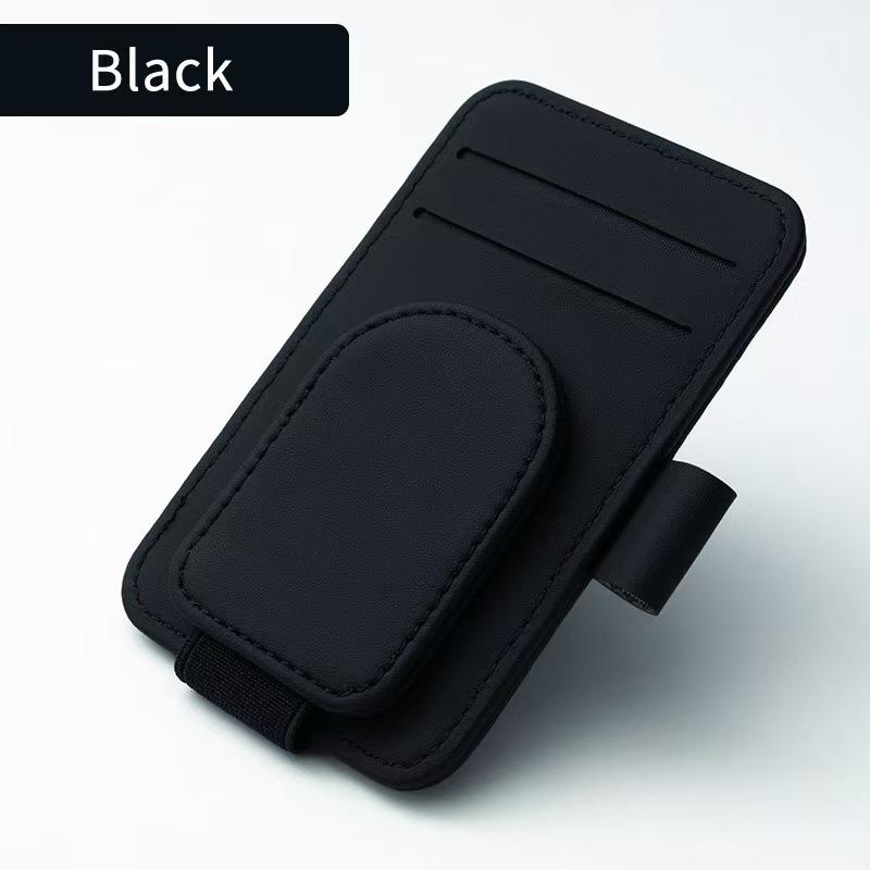 

Car Sunglasses Holder Sun Visor Glasses Clip Multifunction Leather Eyeglasses Hanger Portable Ticket Card Clip Car Accessories