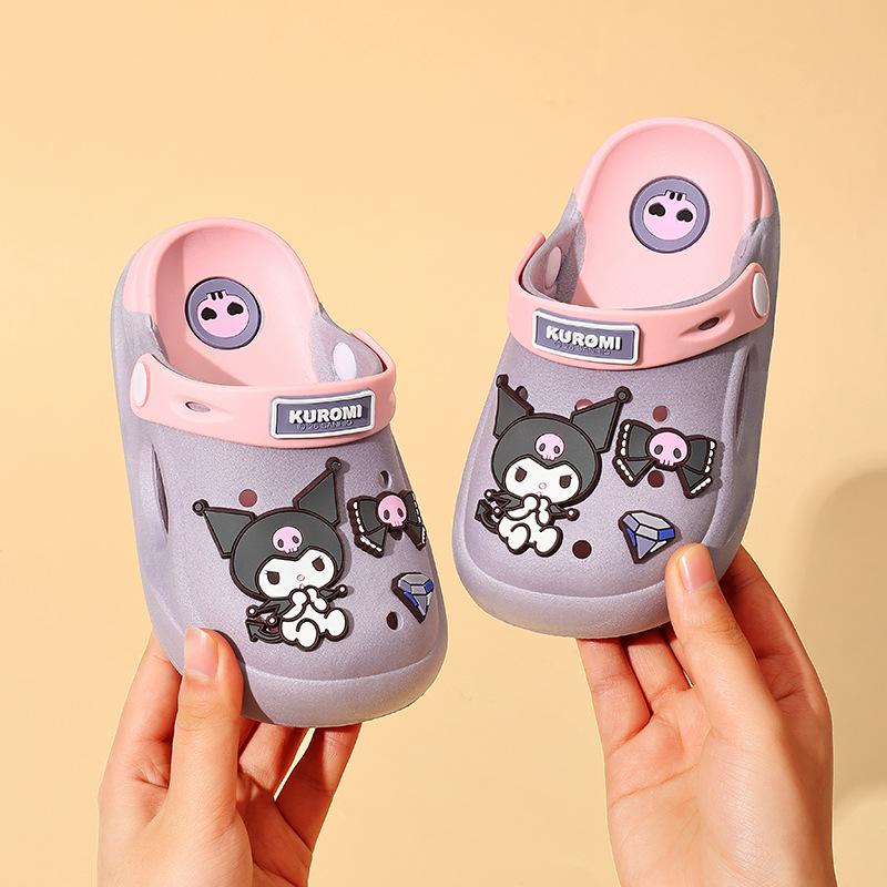 Kuromi Kids  2025 Closed-Toe Non-Slip PVC Soft Sole Sandals 13 cm (20-21)