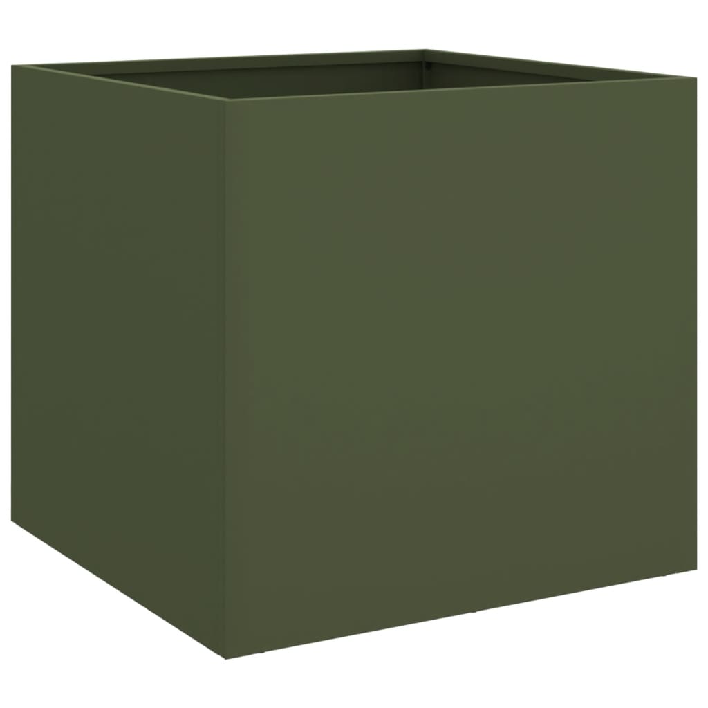 Plant Pot Olive Green 42x40x39 Cm Steel