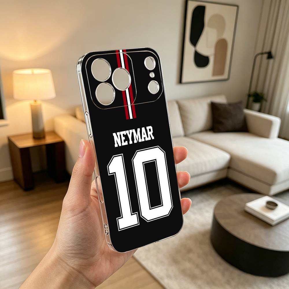 N-Neymar J-jr Football 10  Phone Case Transparent Silicone Soft For iPhone 17 16 15 14 13 12 11 Mini Pro Max Plus iPhone15pro