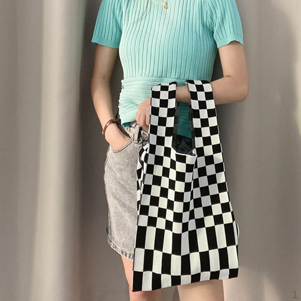 Плетеная сумка Женская сумка-тоут Сумка-кошелек с сетчатым узором Вязаная сумка-кошелек Сумки