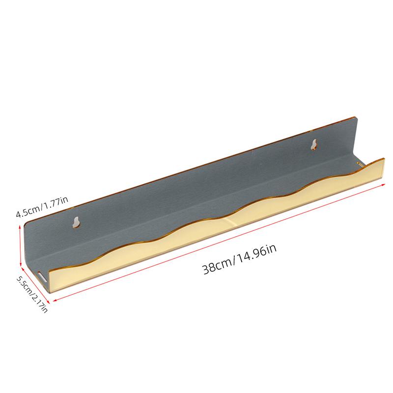 Nail Polish Display Rack Acrylic Gold Silver Storage Holder Nail Tools Wall Mount Lipstick Cosmetics Organizer