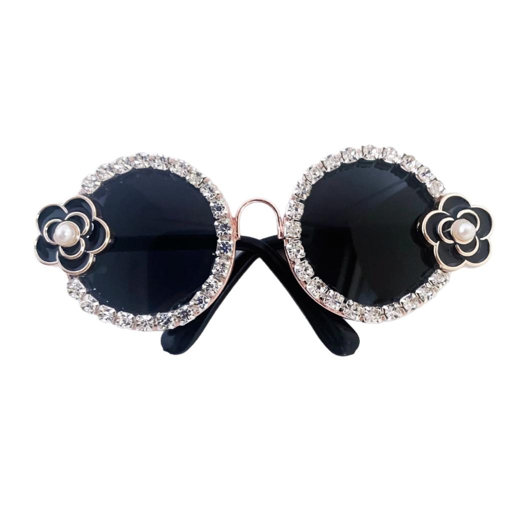 Pet Glasses Flower Diamond Chain Small Glasses Pet Headwear Cat Glasses Dog Sunglasses Pet Supplies Puppy Accessories