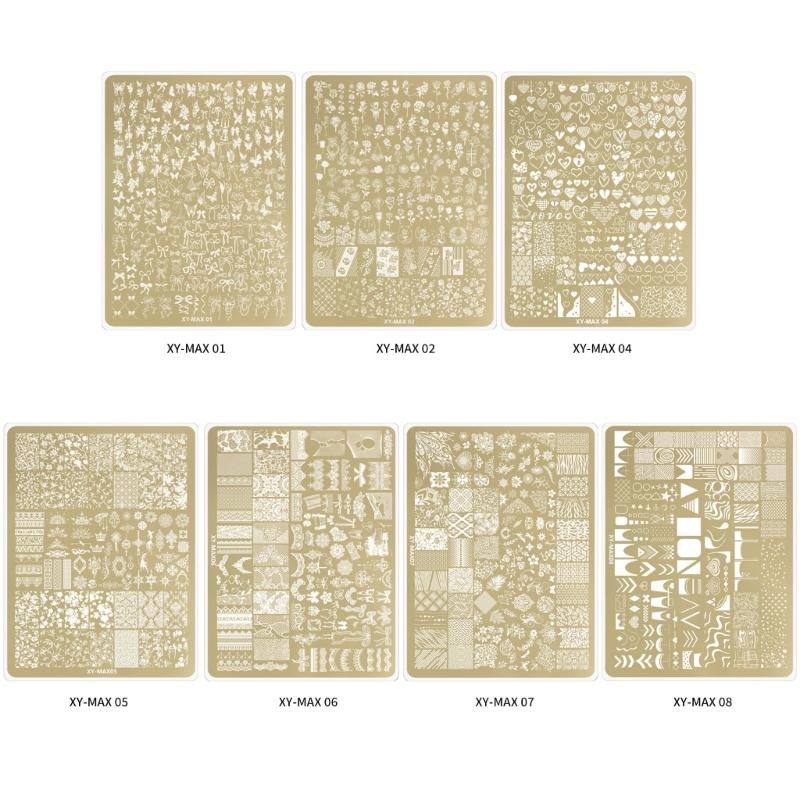 Piastra per Stamping per Unghie Modelli per Nail Art Piastre per Nail Art Floreali in Pizzo per Decorazioni Fai da Te per Unghie Piastre per Stamping per Unghie
