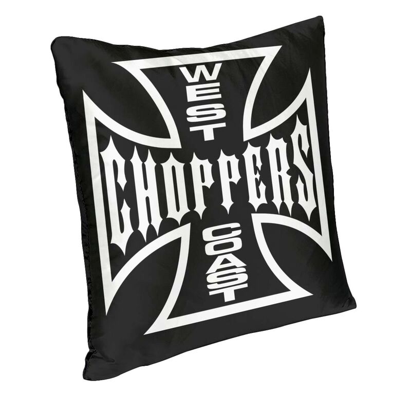 West Coast Iron Cross Choppers Dekokissenbezug, dekorativer modischer Kissenbezug für Sofa, quadratische Bettwäsche, Kissenbezug