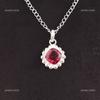 Pink Tourmaline Gemstone Sterling Silver Art Deco Wedding Gift Pendant Jewelry PP-34-18