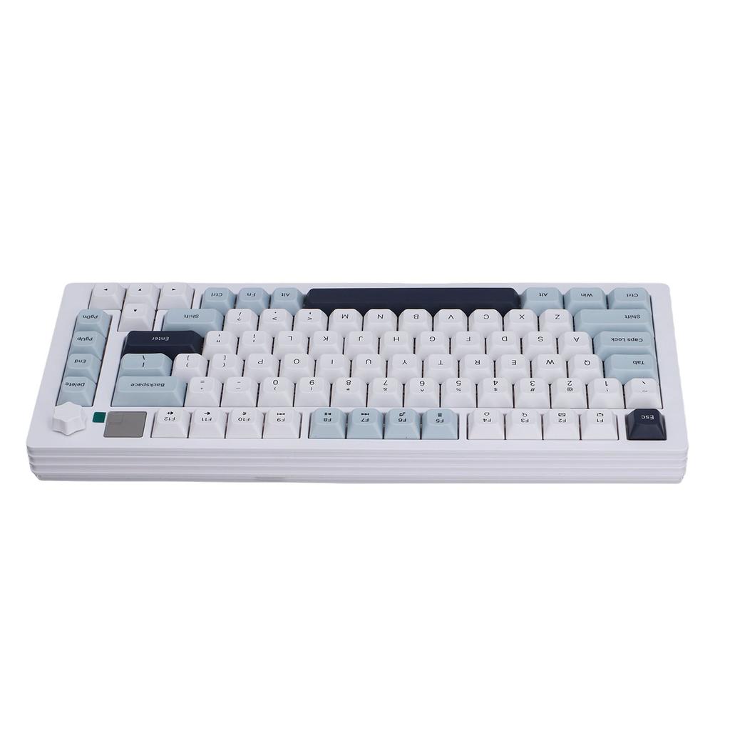 75 Wireless Mechanical Gaming Keyboard with Multimedia Display Crmy Sound Hot Swappable Pre Lubed Linr  es Gasket Structure RGB Backlit