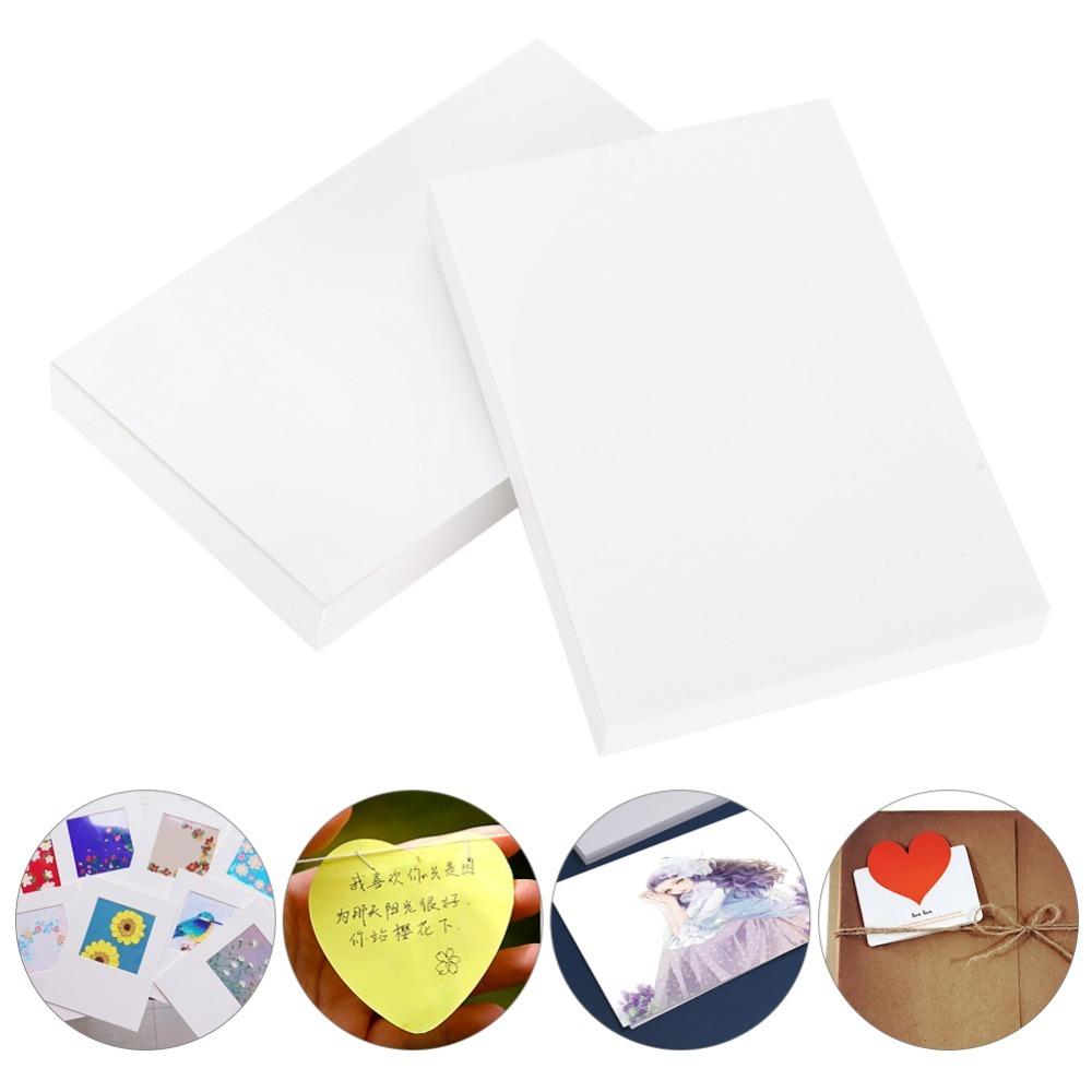 100pcs White White Cardstock Paper Paper Watercolor Paper Deckled Edge Paper Envelope A