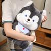 Cute Stuffed Animal Soft Husky Christmas Gift Plush Toy Sitting Dog Creative Huggable Pillow Puppy Doll
