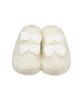 Pink Pineapple Snow Ribbon Warm Mules_Cream