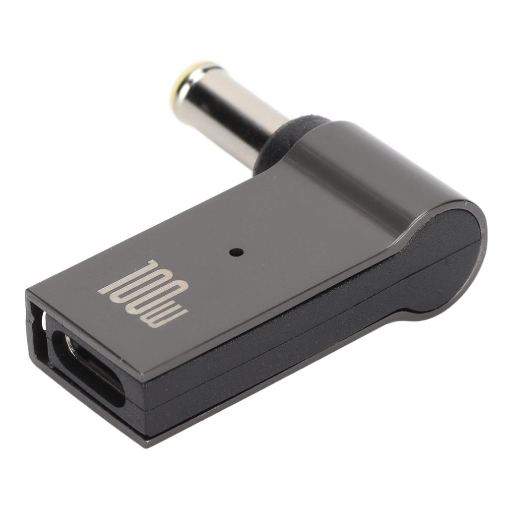 Type C hunninngang til DC 5.0x1.0mm PD Smart Chip 90 graders vinklet PD-adapter med aluminiumslegering