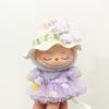 For 17cm/38cm Labubu Doll Clothes Fashion Puprple Dress Doll Clothes Color Match Dress Hat Accessories Cute Decoration Little Clothes