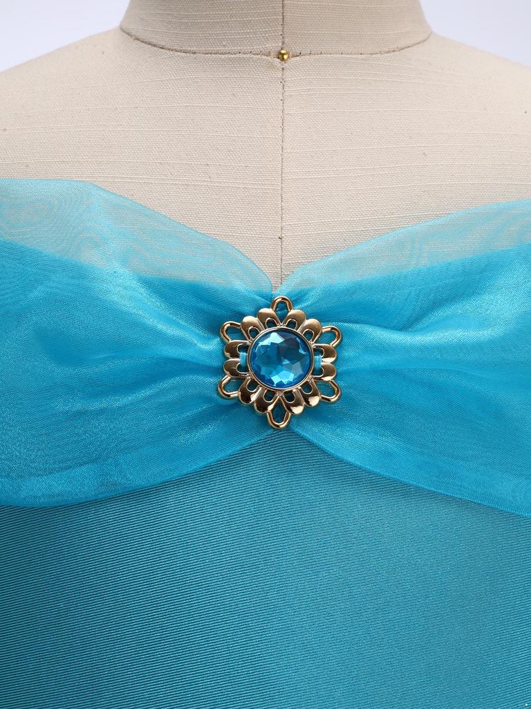 Costume Principessa Araba per Bambine e Ragazze Spalline Regolabili con Strass Paillettes Fascia Decorativa in Vita Sovrapposizione in Rete Pantaloni Lunghi con Slip Integrati per Cosplay