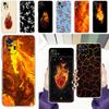 Phone Case For Xiaomi Redmi Note 15 14 5G 13 12 10 11 Pro Plus 4G 14C 13C 12C Soft TPU Cover Flame Pattern
