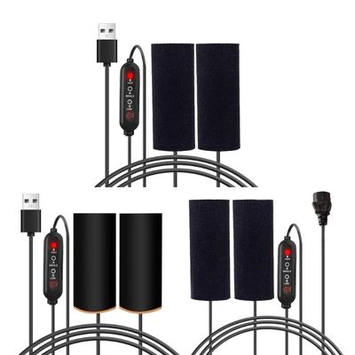 USB Heated Motorcycle Handlebar Covers with Three Adjustable Temperature Settings Rapid Heating Grips for Comfort