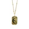 Collana a Pendente in Acciaio Inossidabile e Oro 18K con Charms a Cuore, Stella e Croce con Diamanti