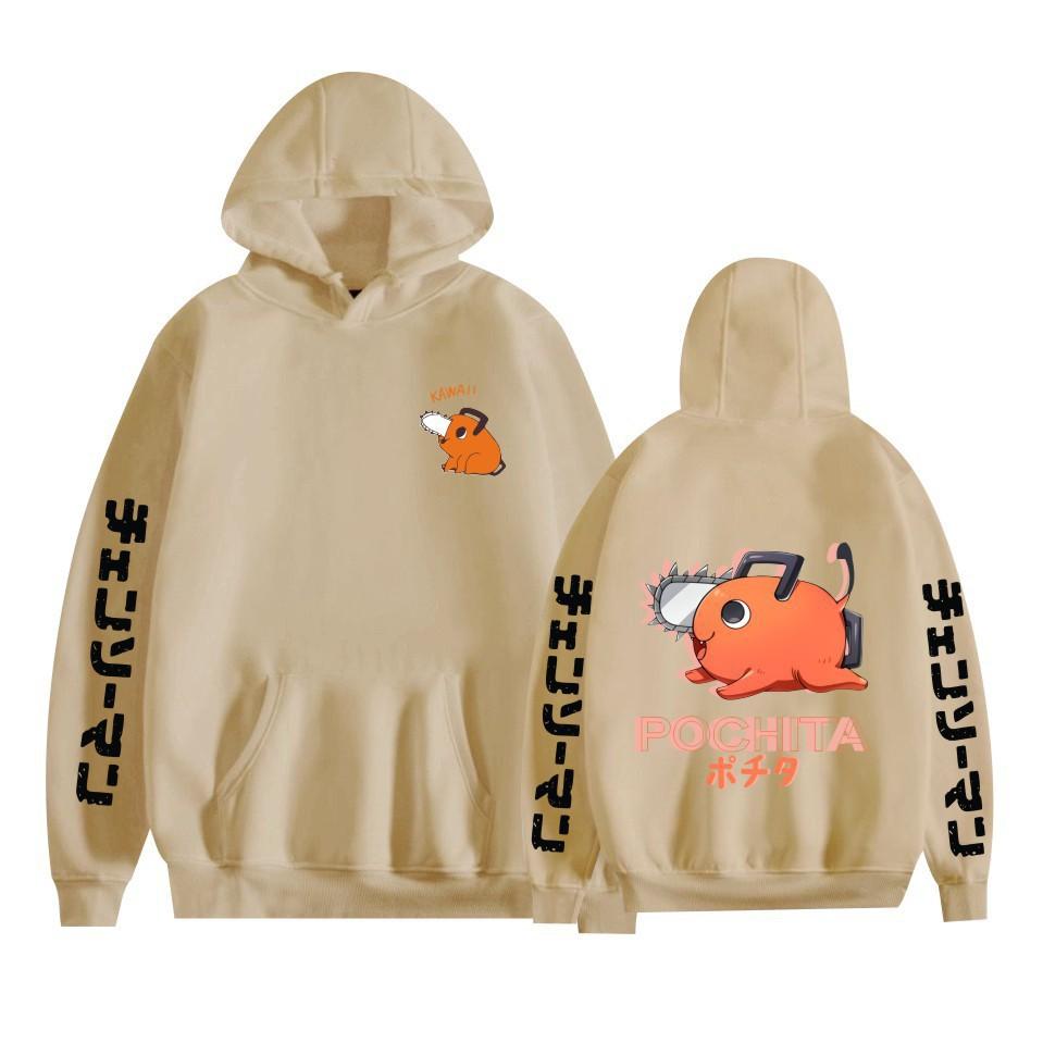 Sweats à capuche Pochita Chainsaw Man Homme Mode Manches Longues Femmes Décontracté Harajuku Streetwear Pulls Sudaderas Haut