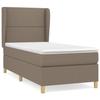 Maison Exclusive - Sommier à lattes de lit avec matelas Taupe 90x200 cm Tissu