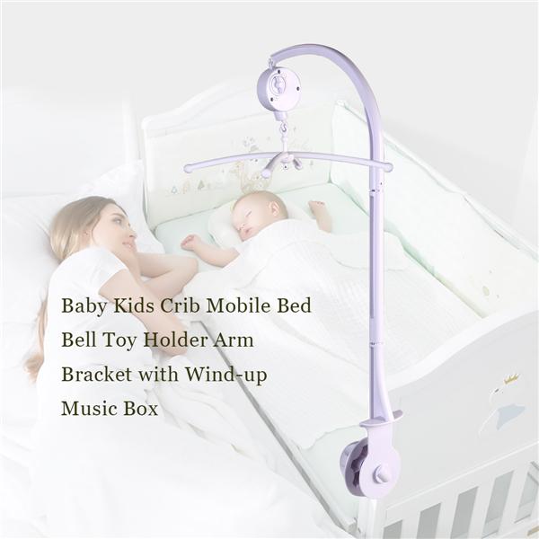 Buy Baby Kids Crib Mobile Bed Bell Toy Holder Arm Bracket with Windup Music Box at affordable