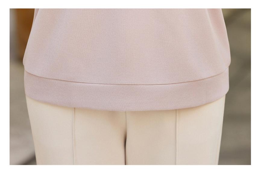 2026 Autumn Long-Sleeve Printed Patchwork Pullover for Middle-Aged and Elderly Women