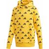 adidas Sweatshirt YB ID TP FZ HD Knitted Fabric Sports Fleece Lined Hooded Yellow Teenagers ED6403