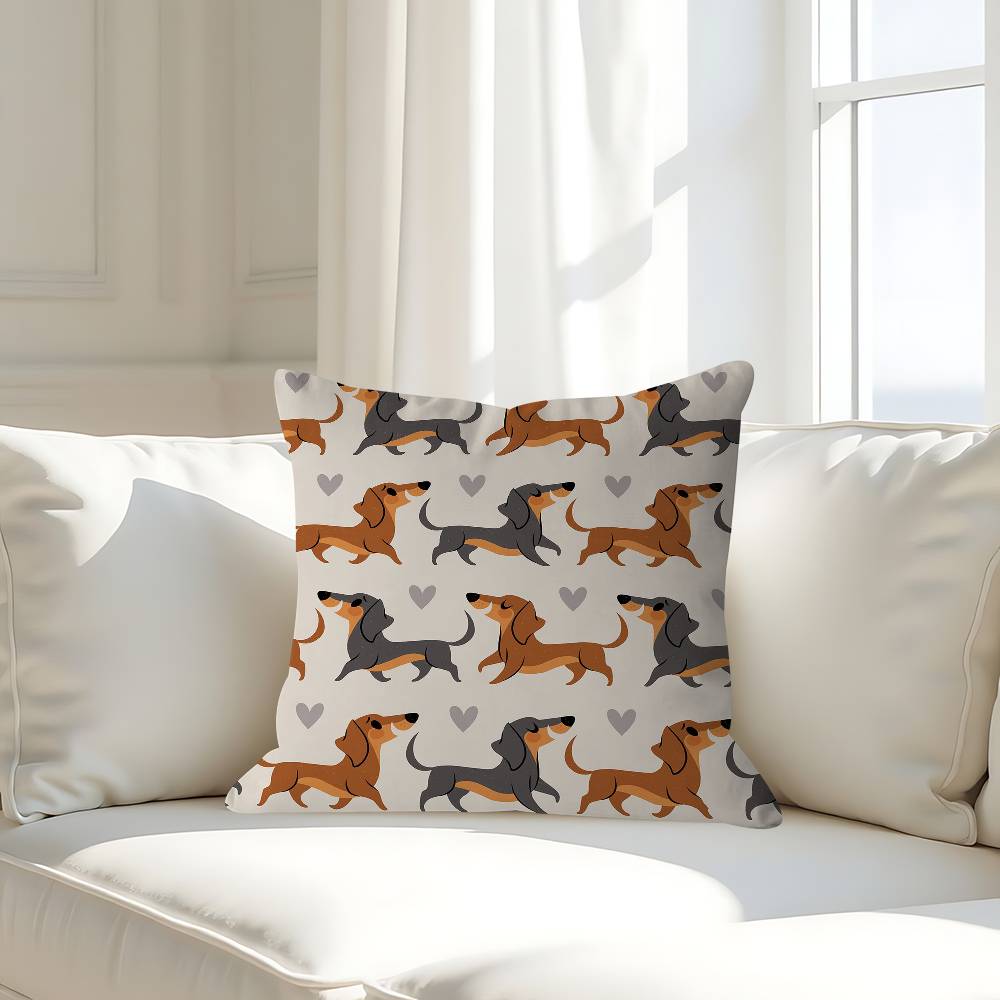 Cartoon Dackel Hund Kissenbezug Kissenbezug Polsterung Sofa Wurfkissen Heimdekor Kissenbezug