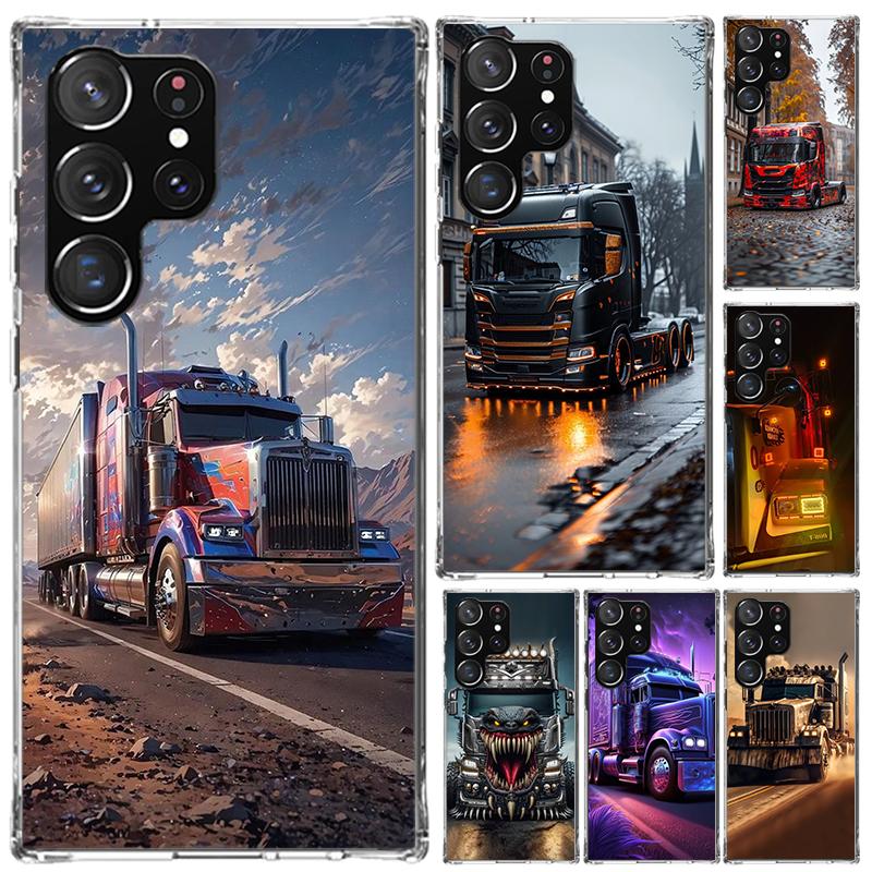 Trucks SA-AB Phone Case for Samsung Galaxy S26 S24 S23 Ultra S25 Edge S22 S21 Plus S20 FE + Soft Print Shell Funda Galaxy S25 S2