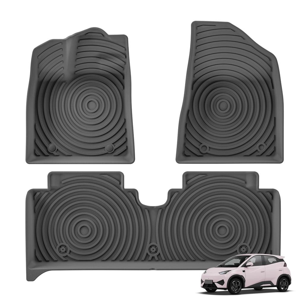 LUCKEASY Left Hand Drive for BYD Dolphin Smart Driving Edition 2025 TPE Car All -Weather Floor Mats Trunk Pad Accessories Black