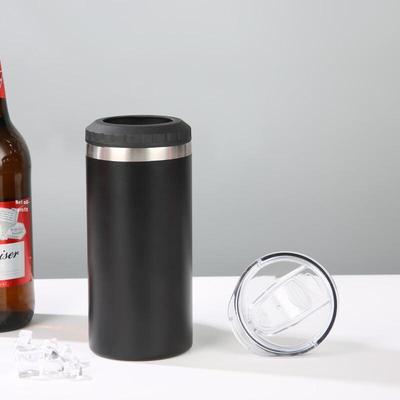 Shangqi Double-Layer Stainless Steel Insulated Mug with Two Lids