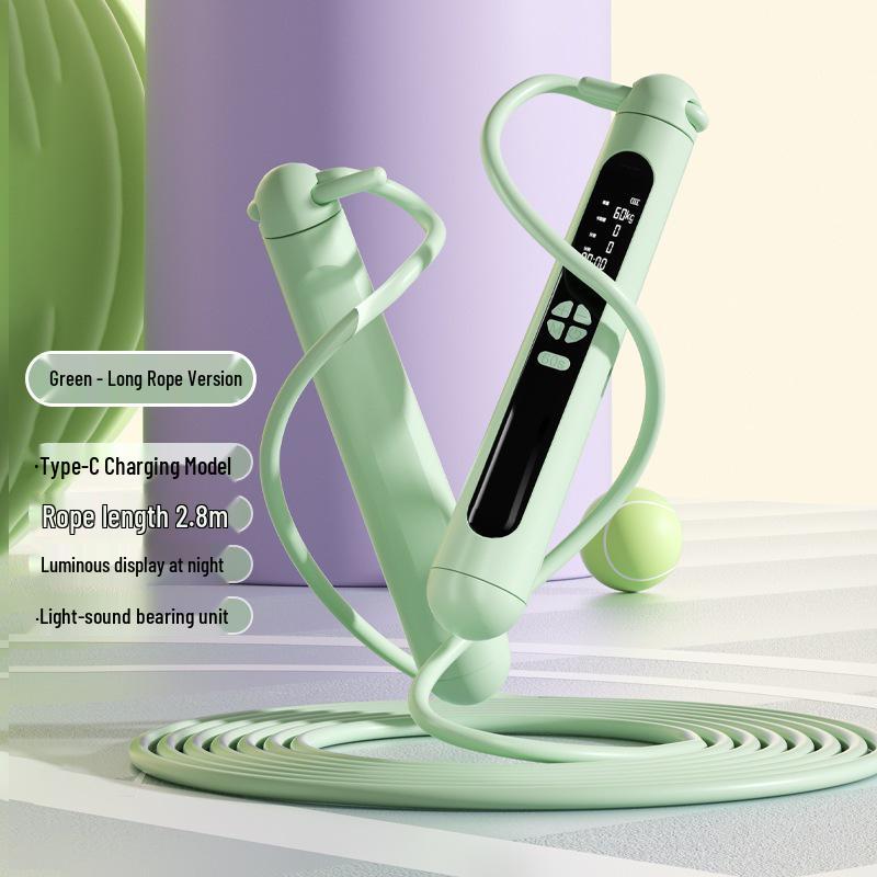 Rechargeable Smart LED Cordless Jump Rope for Adults | Dual-Use, Outdoor Fitness & Fat Loss