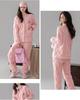 CORELAVISH Cute Long Sleeve Loungewear Set with Perfect for and Fluffy Top and Bottom Available in Pink and Also Plus Size and Loose Perfect for
