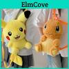 Pikachu Pluche Cartoon Rugzak Voor Meisjes Casual Reizen Zacht Polyester Met Smartphone Zak