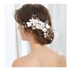 3-Piece Flower Hairpin Set with Pearl Accents - Elegant Hair Accessories for Weddings, Parties, and Special Occasions (White)