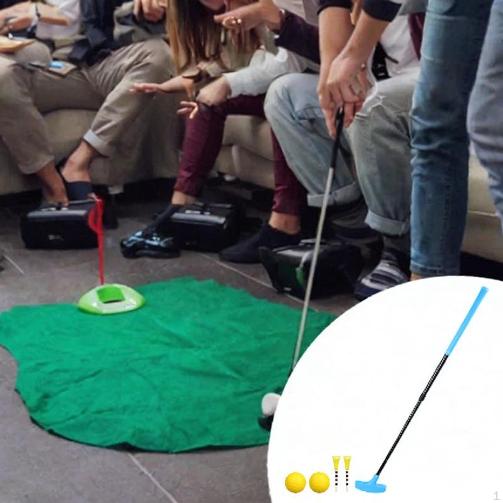 

Паттер для гольфа, выдвижная клюшка, портативный подарок для дома и офиса, противоскользящая, для правшей и левшей, для гольфа с светло-синий