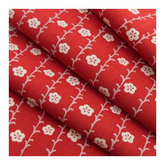 Hamamonyo Tenugui Towel - Weeping Plum Pattern, 100% Cotton, Approx. 34cm x 90cm, Printed, Raw Edge