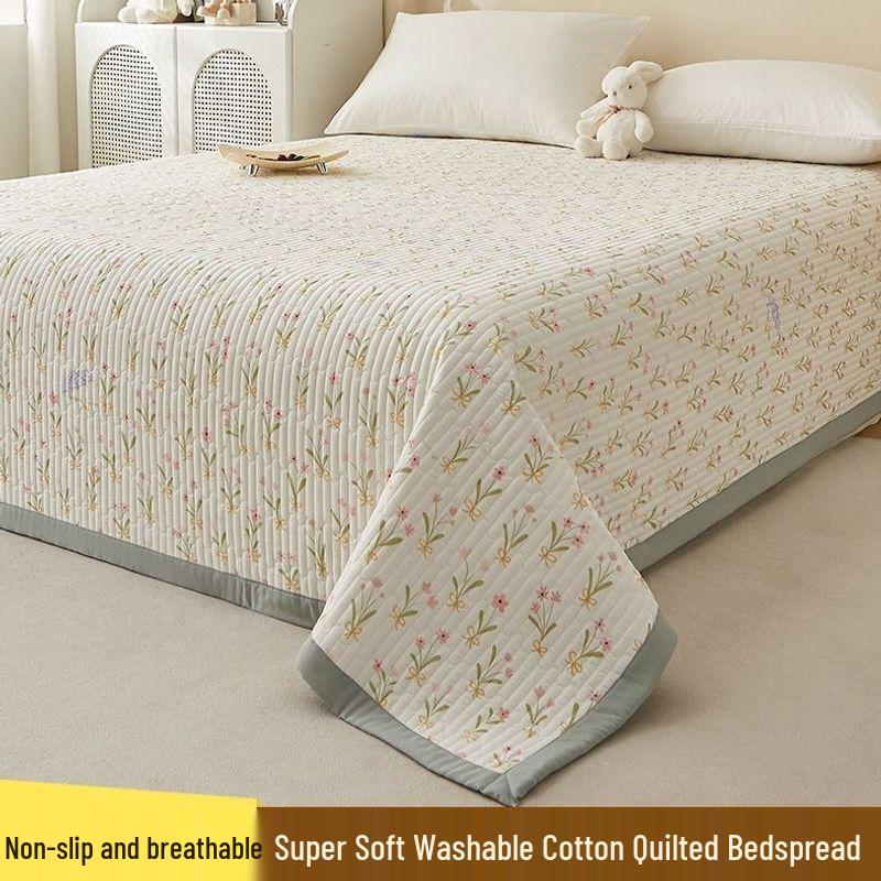 Premium Non-Slip Washable Cotton Quilted Bed Cover for All Seasons