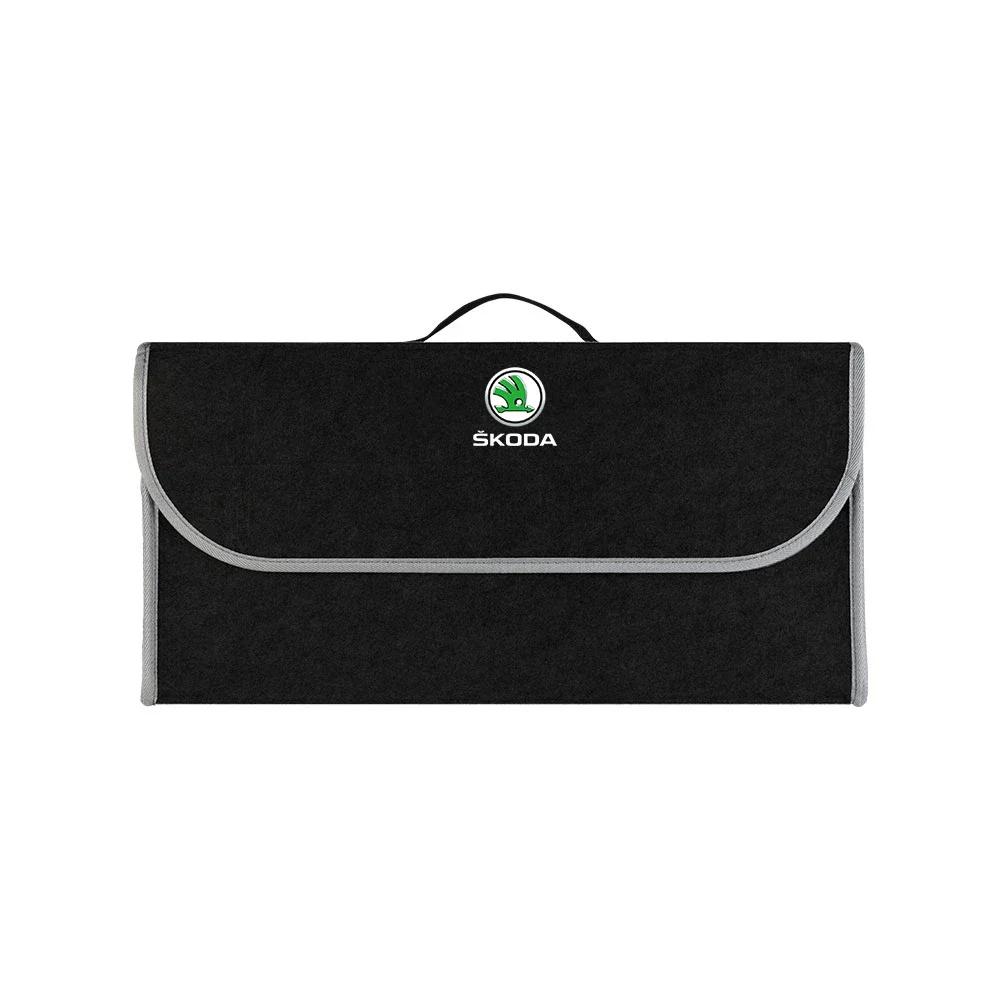 gztky3 Car Trunk Storage Bag Organizer Sundries Stowing Tidying Box For Skoda Fabia Octavia Karoq Kamiq Superb Rapid Citigo Scale trunk