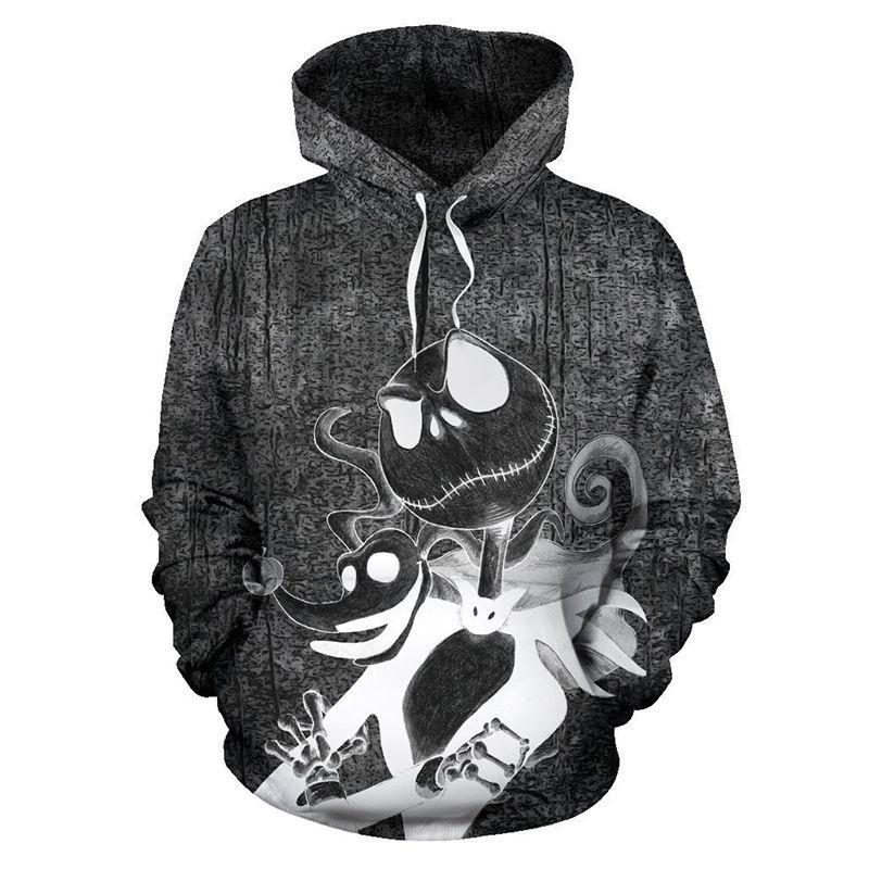 Nightmare Before Christmas Sally And Jack Skellington 3d Hoodie Sweatshirt In Various Sizes