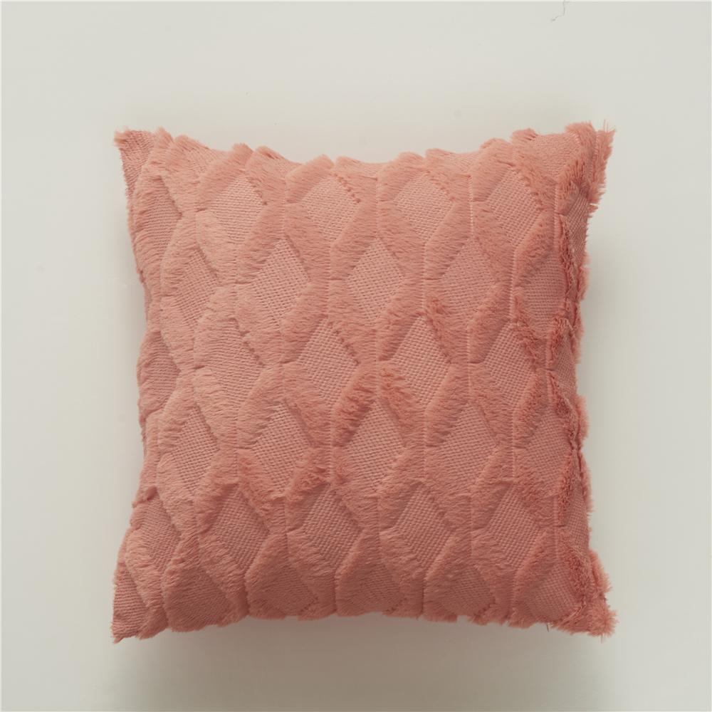 Plush Pillow Cover Nordic Cushion Cover for Sofa Living Room 45*45 Decorative Pillows Solid Color Home Decor