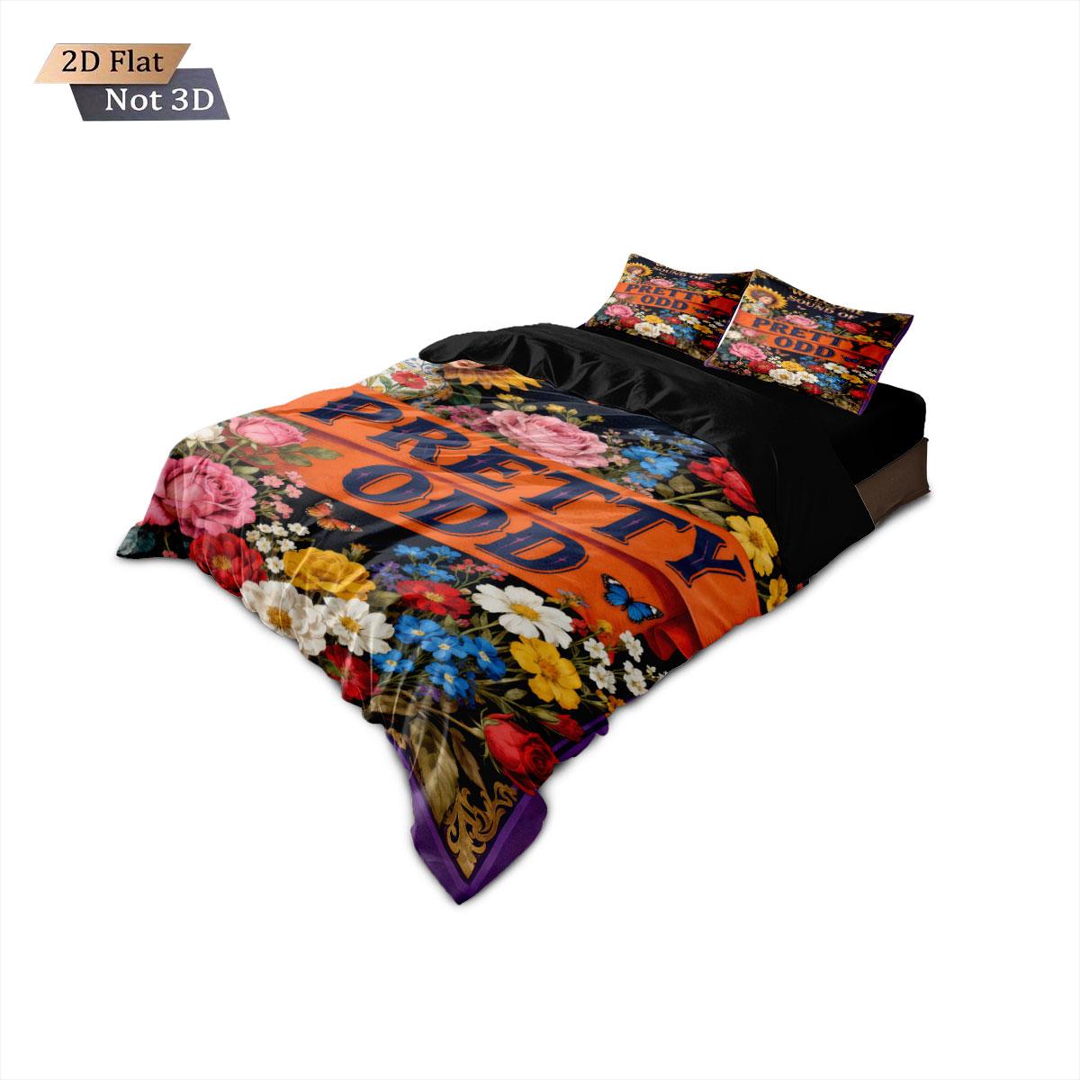 

3Pcs Monet Garden Colored Flower Printed Coreless Down Duvet Cover Multi Size Soft Bedding Decoration Machine Washable 135x200cm-EU-Single&set